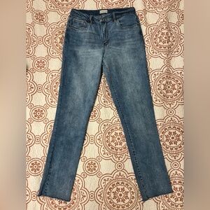 Oliver Logan LA • CA Raw Edge Women's Straight / Skinny Jeans High Rise Size 28